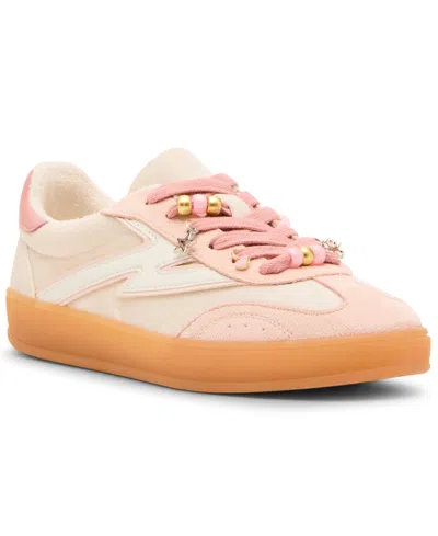 Madden Girl Giia-c Charms Lace-up Low-top Sneakers In Pink