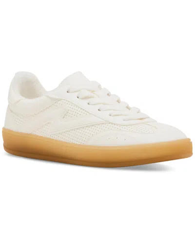 Madden Girl Giia Lace-up Low-top Sneakers In White