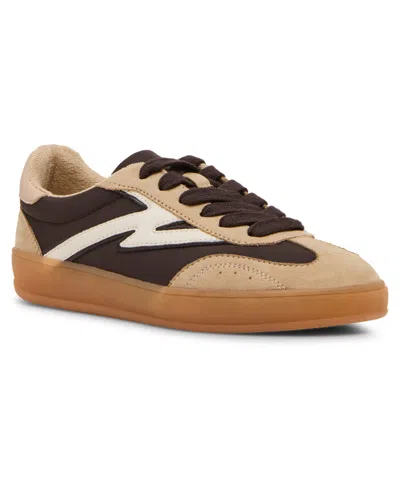 Madden Girl Giia Lace-up Low-top Sneakers In Brown