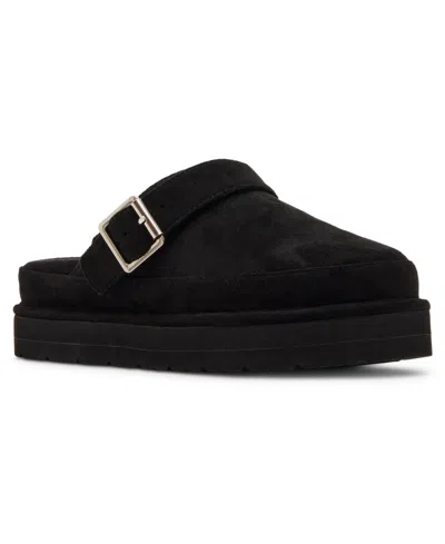 Madden Girl Graham Platform Slingback Clog Mules In Black