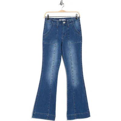 Madden Girl High Rise Flare Leg Jeans In Blue