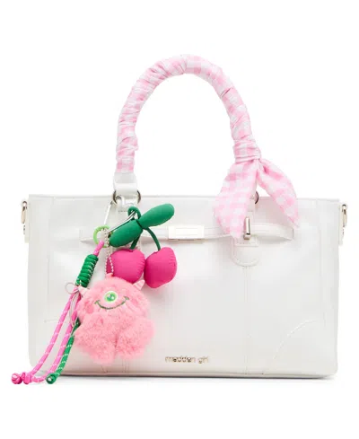 Madden Girl Irisc Satchel Bag In White