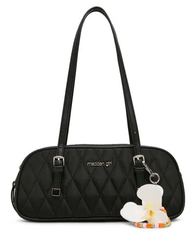 Madden Girl Jason Quilted Small Shoulder Handbag In Black