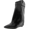 Madden Girl Joe Cuffed Wedge Western Dress Booties In Black