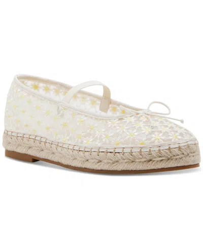 Madden Girl July Mary-jane Platform Espadrille Flats In Daisy Mesh