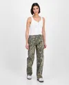 Madden Girl Juniors' 90s Fit Camo-print Jeans In Green