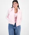 Madden Girl Juniors' Bow-trim Puffer Vest In Pink