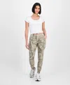 Madden Girl Juniors' Camo Print Jogger Pants In Gray