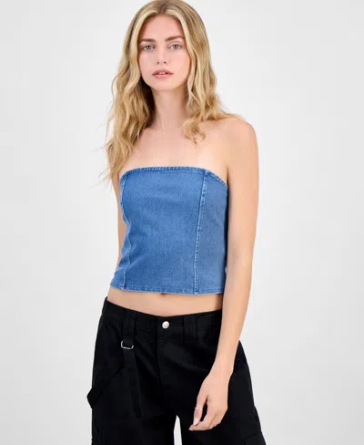 Madden Girl Juniors' Denim Tube Top