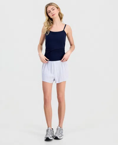 Madden Girl Juniors' Elastic-waist Shorts In Blue