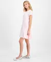 Madden Girl Juniors' Fit & Flare Knit Mini Dress In Pink