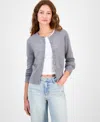 Madden Girl Juniors' High-rib Button-front Lady Cardigan In Multi