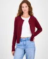 Madden Girl Juniors' High-rib Button-front Lady Cardigan In Multi