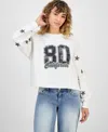Madden Girl Juniors' Rhinestone-embellished Sweatshirt In Animal Print