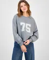 Madden Girl Juniors' Rhinestone-embellished Sweatshirt In Multi