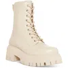 Madden Girl Knight Womens Faux Leather Lug Sole Combat & Lace-up Boots