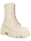 MADDEN GIRL KNIGHT WOMENS FAUX LEATHER LUG SOLE COMBAT & LACE-UP BOOTS