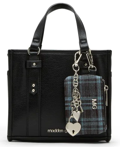 Madden Girl Kyrac Crinkle Zipper Tote Bag In Black