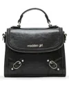 Madden Girl Lilithc Crinkle Top Handle Satchel Bag In Black