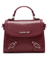 Madden Girl Lilithc Crinkle Top Handle Satchel Bag In Burgundy