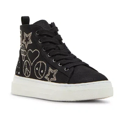 Madden Girl Little And Big Girls Explore Lace-up Sneakers In Black