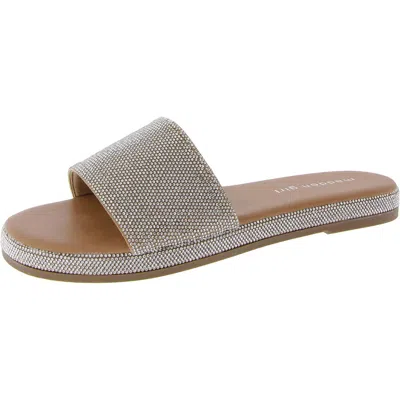Madden Girl Lizaa Womens Rhinestone Open Toe Mule Sandals In Multi