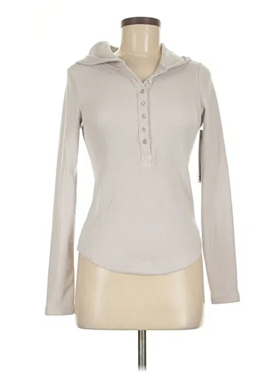 Pre-owned Madden Girl Long Sleeve Polo Shirt In White