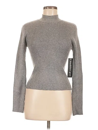 Pre-owned Madden Girl Long Sleeve Top Gray Turtleneck Tops
