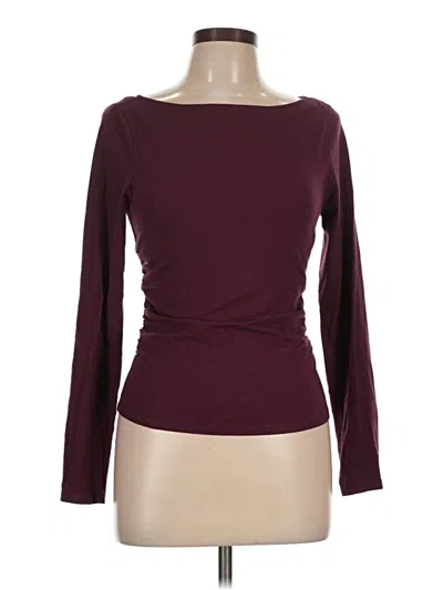 Pre-owned Madden Girl Long Sleeve T-shirt In Burgundy