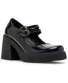Madden Girl Lonniie Platform Block-heel Mary Jane Pumps In Black Box