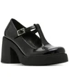 Madden Girl Lottie T-strap Platform Mary-jane Pumps In Black