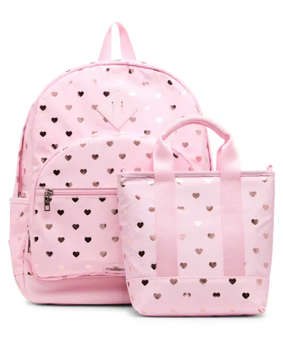 Madden Girl Lynx Nylon Dome Medium Backpack And Lunchbox Set In Black