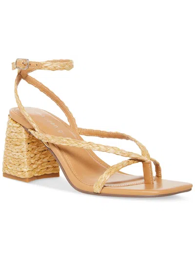 Madden Girl Marrvel Womens Strappy Slingback Sandals In Gold