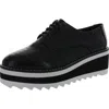 Madden Girl Marshall Womens Faux Leather Lace Up Oxfords In Black