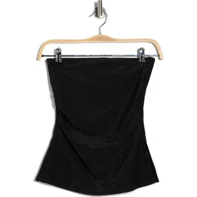 Madden Girl Metallic Knit Tube Top In Black