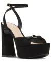 Madden Girl Mett Two-piece Platform Dress Sandals In Gold Mirror Metallic