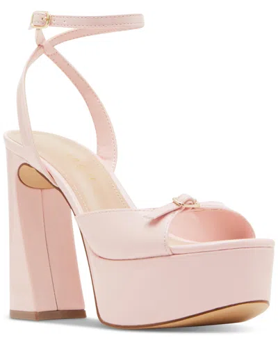 Madden Girl Mett Two-piece Platform Dress Sandals In Light Rose Patent