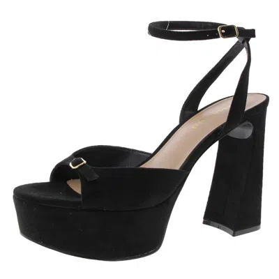 Madden Girl Mett Womens Patent Platform Ankle Strap In Black