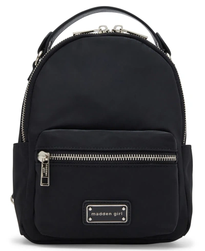 Madden Girl Mila Nylon Convertible Backpack To Sling In Black