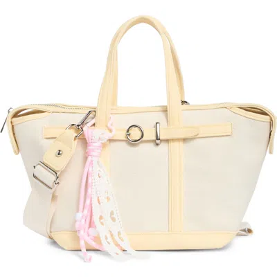 Madden Girl Mini Canvas Tote In White