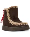 Madden Girl Mitten Cozy Moc-toe Booties In Chocolate