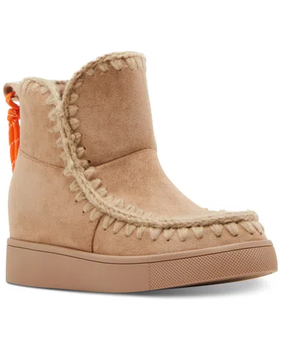 Madden Girl Mitten Cozy Moc-toe Booties In Sand