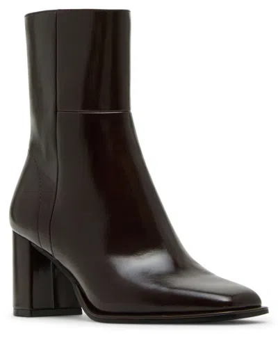 Madden Girl Monicaa Snip-toe Block-heel Booties In Brown
