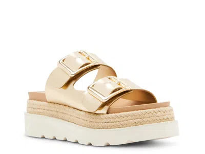 Madden Girl Mythical Espadrille Platform Sandal In Gold