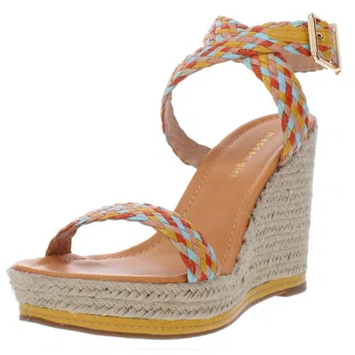 Madden Girl Narla Womens Criss-cross Front Wedge Espadrilles In Yellow