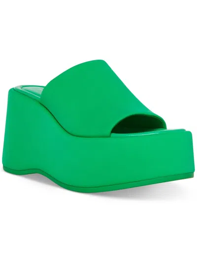Madden Girl Nico Platform Wedge Sandals In Green
