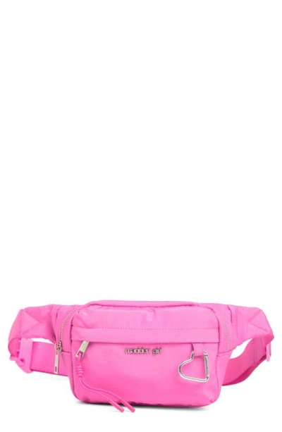 Madden Girl Nylon Belt Bag In Pink
