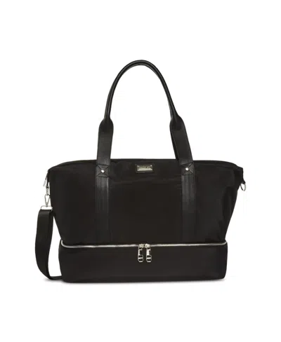 Madden Girl Nylon Weekender X-large Duffle Bag In Black