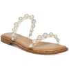 Madden Girl Peachy Womens Beaded Slip On Slide Sandals In Neutral