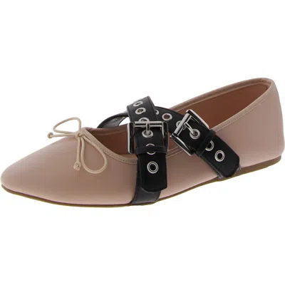Madden Girl Pearll Crossband Ballet Womens Buckle Round Toe Ballet Flats In Multi